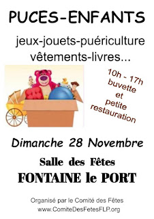 Il y aura de l'animation autour de la salle des fêtes de Fontaine le Port, rue Jean-Moulin, dimanche 2a8 novembre