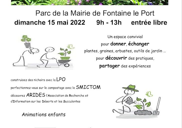 Le TROC-Plantes de printemps 2022 se prépare à Fontaine-le-Port