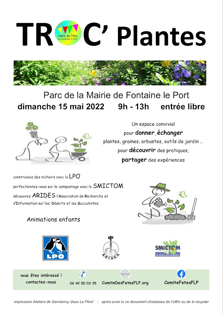 Le TROC-Plantes de printemps 2022 se prépare à Fontaine-le-Port