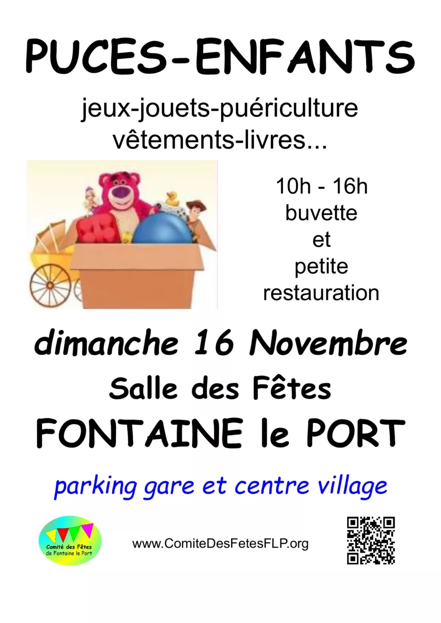 Chaque automne aux PUCES-Enfants de Fontaine le Port les parents malins se donnent rendez-vous pour dénicher les bonnes affaires