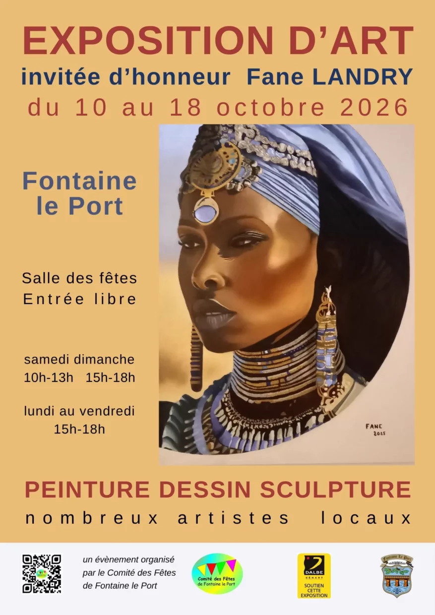 Début octobre 2026 le Comité des Fêtes de Fontaine-le-Port organisera sa traditionnelle exposition d'ART bisannuelle dans la salle des fêtes